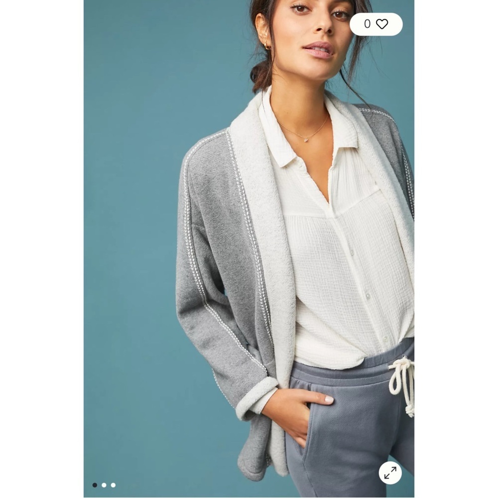 ANTHROPOLOGIE SATURDAY SUNDAY Stitch Terry Cardigan Size S